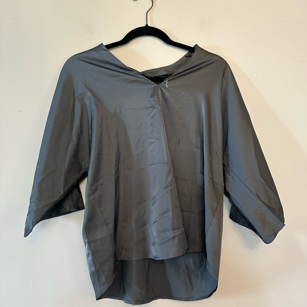 Banana Republic grey dolman neck top xs